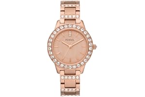 Fossil Jesse Women's Watch with Crystal Accents and Self-Adjustable Stainless Steel Bracelet Band