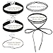 FENICAL Choker Necklace Set with 5 Removable Pendants - Black