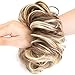 Lelinta Hair Bun Extensions Wavy Curly Messy Donut Chignons Hair Piece Wig Hairpiece Brown Mix Bleach Blonde