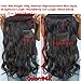 Invisible Wire Hair Extensions Pieces Secret Curly Wavy Hair Extension Synthetic Adjustable Headband Hairpieces for Women # Black Brown