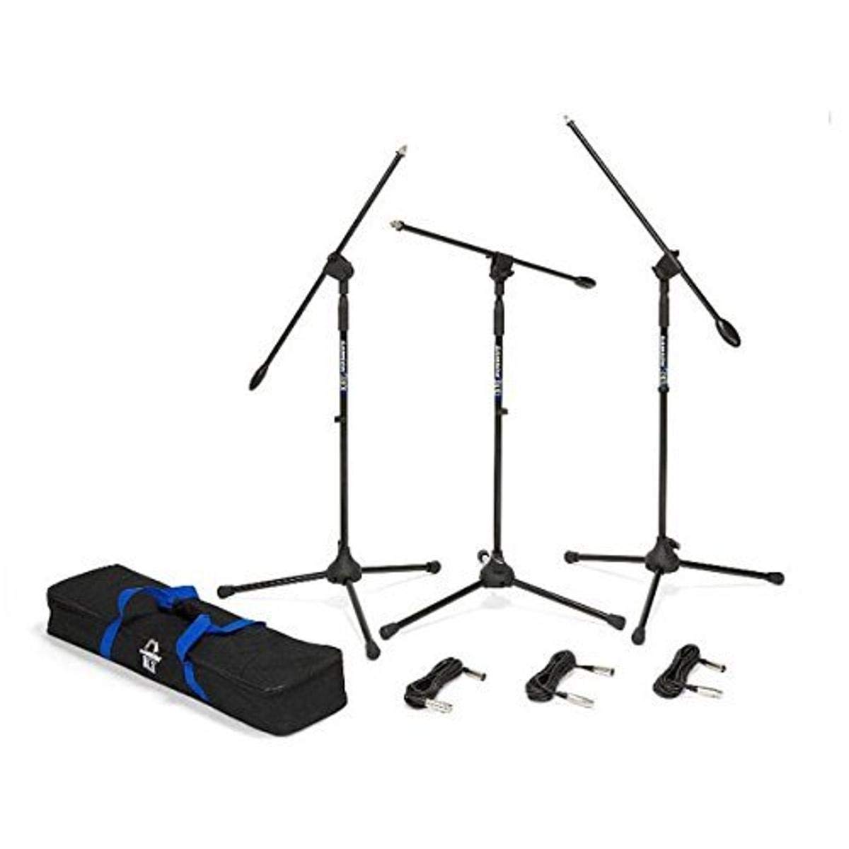 Samson BL3VP Boom Stand and Cable (3Pack) & Pyle 3 Piece Professional