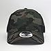 Vintage Year Plain Two Tone Cotton Twill Mesh Adjustable Trucker Baseball Cap (Camo/Black Mesh)