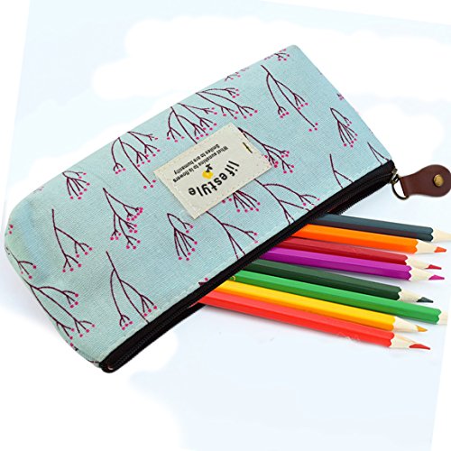 Miayon Countryside Flower Floral Pencil Pen Case Cosmetic Makeup Bag Set of 3 by Miayon Beauty & Personal Care, Tools & Accessories, Bags & Cases, Cosmetic Bags