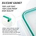 Bento Box Lunch Container with Dividers - Removable compartments, Airtight, Leakproof, Fridge, Microwave and Dishwasher Safe (41 oz)