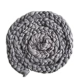 Newborn Photography Basket Braid Wool Wrap Baby Photo Props - White (Grey(Diameter: 50cm/19.69