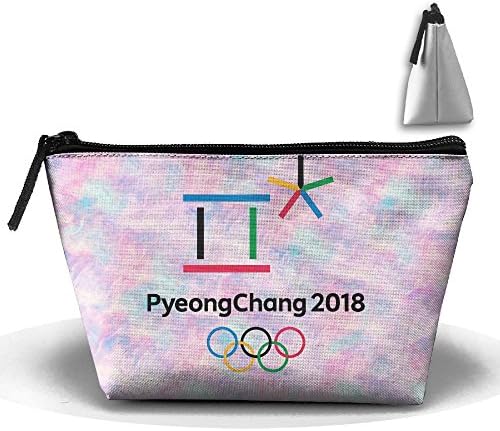 1200px-PyeongChang 2018 Winter Olympics.svg Cute Trip Toiletry Bag Trapezoidal Zipper Receive Bag Travel Fashion