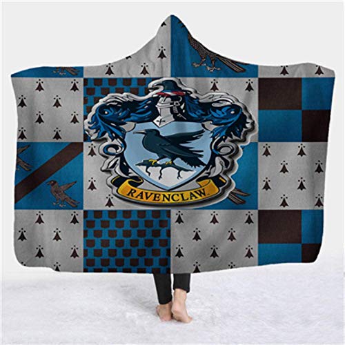 3D Printed Hooded Blanket Anime Soft Fluffy Blankets for Adults Sherpa Fleece Winter Throw Blanket Hoodie Blanket Travel Cloak,Adult 150 x 200 cm,Harry Potter 06
