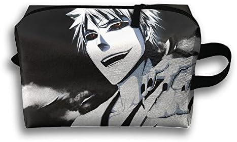 Manga Bleach Anime Werewolf Man Multi-function Travel Makeup Toiletry Coin Purse Bag Case Large