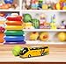 Utopia Home 7 Inch Die Cast Toy Bus with Light and Pull-Back Function - Illuminating Yellow Color (Scale 1:32)