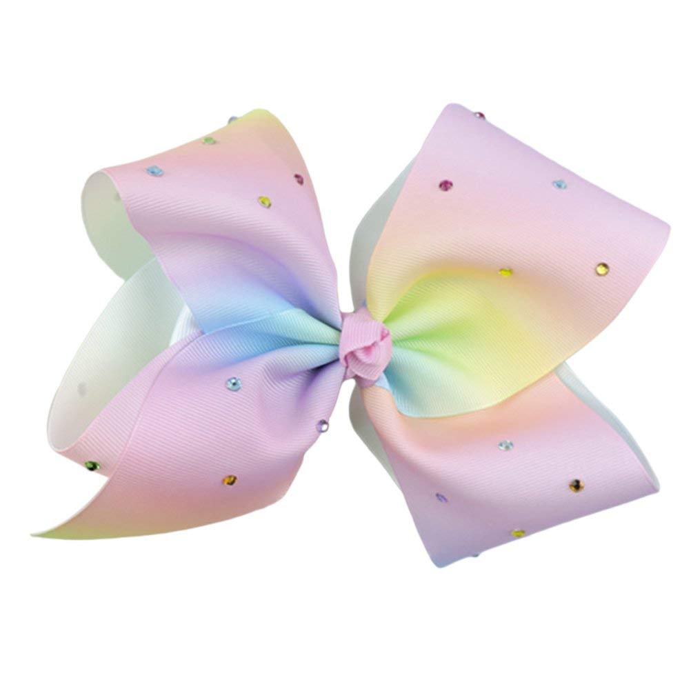 Kitparty Toddlers 6pcs Hair Bows Clip Grosgrain Ribbon Bow Clip
