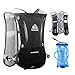 TRIWONDER Hydration Pack Backpack 5L Marathoner Running Race Hydration Vest (Black - with 1.5L Water Bladder)