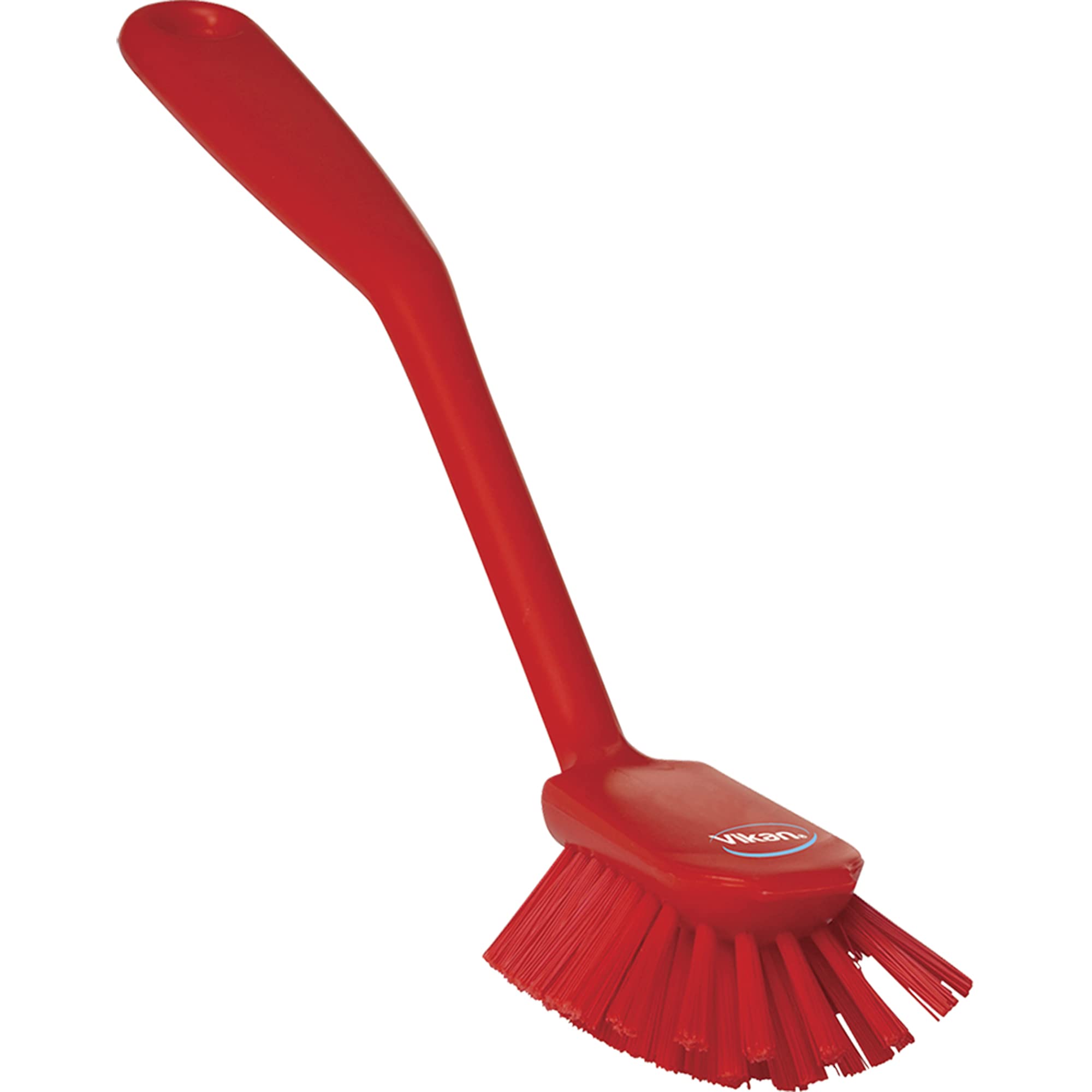 Vikan 42374 Dish Brush with Scraping Edge, Red, Medium, 280mm Length, 60mm Width, 55mm Height