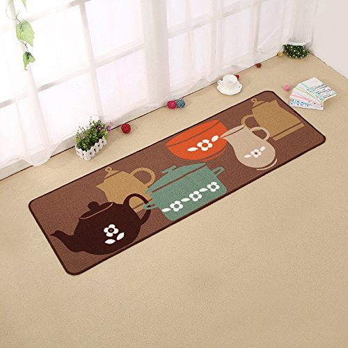 Carvapet 2 Piece NonSlip Kitchen Mat Rubber Backing Doormat Runner Rug