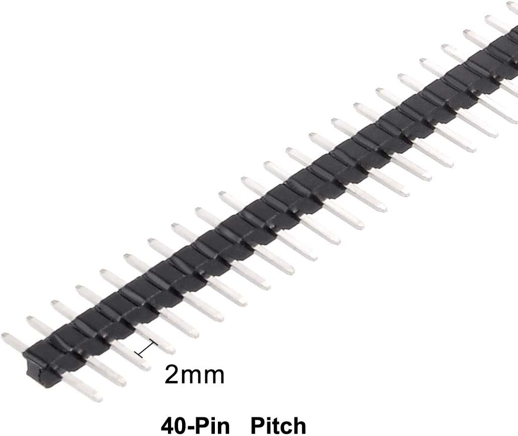 Sourcingmap 10Pcs 2.0mm Pitch 40-Pin 8.6mm Length Single Row Straight Connector Pin Header Strip for Prototype Shield - Image 4