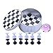 Ycyan 1 Set Nail Tips Practice Display Stand Magnetic Stuck Crystal Holder Chessboard Design for False Nails Tips