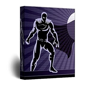 Canvas Wall Art - Evil Villain Comic Book Illustration Pop Art - Giclee Print Gallery Wrap Modern Home Art Ready to Hang - 12x18 inches