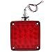 cciyu Side Marker Light 52 Leds Stop Turn Tail Lamp Amber/Red Double Face Stud Mount Cab Fender Marker Light Stop Turn Signal Light Tail 52 LED Light(Red + Amber)