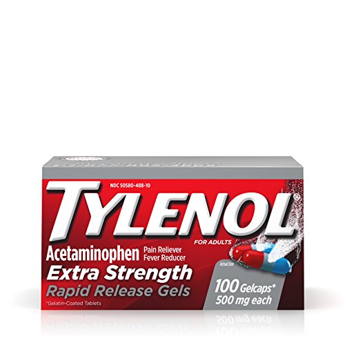 Tylenol Rapid Release Gels, Fever Reducer and Pain Reliever, 500 mg, 100 ct.