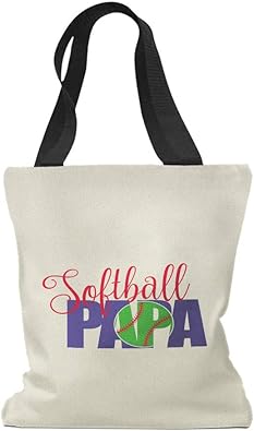 softball canvas tote