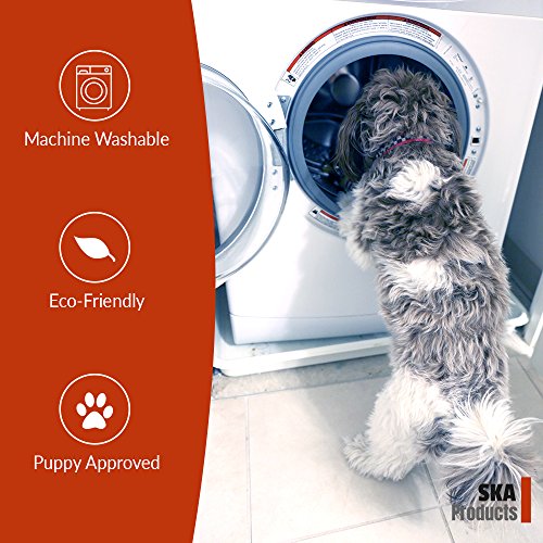 Cute Washable Puppy Pee Pads | 2 Pack Fire Hydrant, Tree Designs | Large Super Absorbent Wee Wee Potty Mats | Dog Housebreaking, Pet Crate Training | Multi-Purpose Reusable Eco-Friendly | Whelping - Thumbnail 7