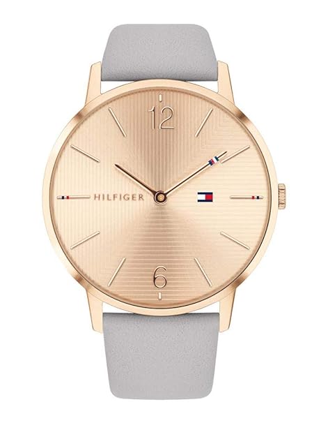 Tommy Hilfiger Damen Analog Quarz Uhr mit Leder Armband 1781975