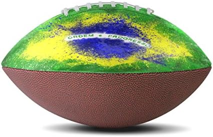 TJDY Brazil's National Flag Pattern Customization PU Match Rugby Balls 9#