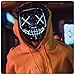 MeiGuiSha LED Halloween Light Up Purge Mask Women,Halloween Scary Cosplay Purge Mask LED for Festival Padrties (sage)