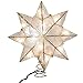 Kurt Adler Indoor 10 Light 8-Point Capiz Star Treetop with Arabesque Decoration