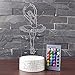 YOUNSH Ballet Lamp, Girls Night Light Bedside Lamp 16 Color Changing with Smart Touch & Remote Control for Kids Lamps Princess Bedroom Decor as Birthday Gifts Idea for Girls