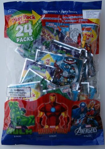 Party Favor Play Pack - Marvel - 24 Mini Packs