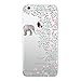 iPhone 6 / 6S 4.7-inch Transparent Case Flower Ultra Slim Thin Soft Cover Anti-Slip Shell (Elephant Flowers)