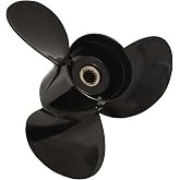 WINGOGO Propeller Compatible for Johnson Evinrude OMC V4 Outboard 40-140 HP | 13 1/4 X 17 13 1/2 X 15 13 3/4 X 13 RH 3 Blade 13 Spline Tooth Outboard Boat Propeller