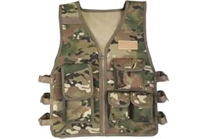 AZB Kids Tactical Vest Adjustable Lightweight Airsoft Paintball Vest for Games or Training