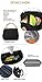 HITOP Geometry Polka Dots Casual Canvas Backpack + Lunch Bags + Pen Case Bags Set (Black)