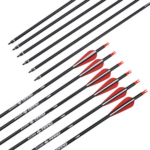image for TY Archery 26 inch Carbon Arrow Hunting Arrows with 100 Grain Removabl