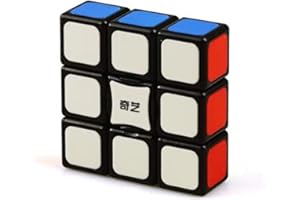 CuberSpeed 1x3x3 Super Floppy Stickerless Magic Cube 3x3x1 Black Titles Version Speed Cube