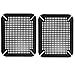mDesign Adjustable Dish Drying Mat/Grid - Soft Plastic Sink Protector - Cushions Dishes, Glasses, Mugs, Bowls - Quick Draining, Contours to Sink - 2 Pack - Black