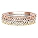 PAVOI 14K Gold Plated Sterling Silver CZ Simulated Diamond Stackable Ring Eternity Bands for Women