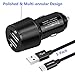 Meagoes Fast USB Type C Car Charger with Dual Quick Charge 3.0 Ports (39W/6A)+1-Pack USB-C Cord, for Samsung Galaxy S8 S8+ Note 8, LG V30 V20 G6 G5, HTC 10 U11 Bolt U Ultra, Nokia 8 and More - Black
