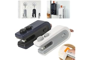 Mini Bag Sealer, 2026 Upgrade Magnetic Portable Handheld Vacuum Food Sealer Bag, 2 in 1 Rechargeable Chip Bag Sealer Heat Sea