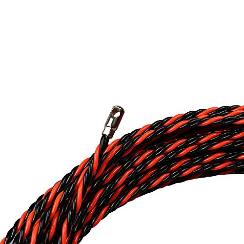 StartFine Fish Tape Wire Puller Through Wall Wire Threader Fish Cable plus Fish Cable Fastener with Steel rope 6MM 82 ft