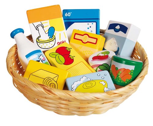 GokiFood & Household Items in Basket Toy