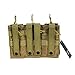 Loglife Tactical Magazine Pouch Holds Holster Triple M4/M16 Open Top Mag Pouch 1000d with Bungee System (DE)