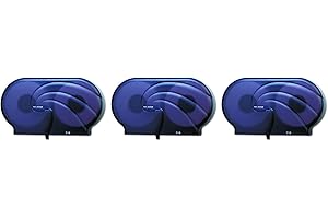 San Jamar R4090TBK Twin 9" JBT Toilet Tissue Dispenser, Black Pearl (3 PACK)