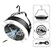 LONGSIBIT YOSBIKI Portable 3 in 1 LED Camping Lantern, Camping Fan with Light, USB & Battery Powered, Tent Fan with Hook for Indoor Outdoor Camping, Hiking, Emergencies
