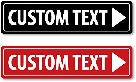 Grafkën: GR1320-BK Custom Aluminum Sign Large 2 ft x 6 in. Arrow Right (Black) Style 1