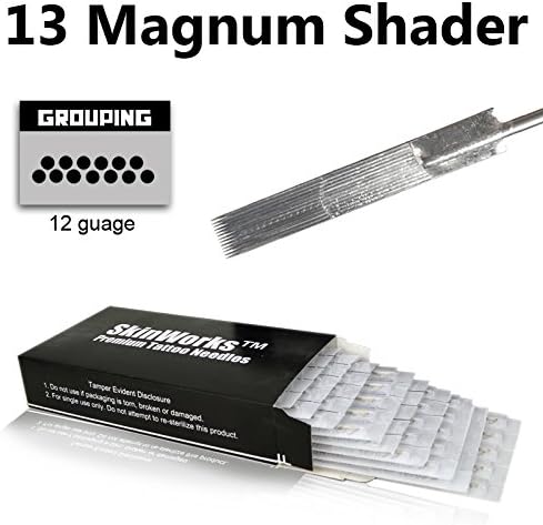 SkinWorks® Tattoo Needles Magnum Shader Needles 50 Pack New in Box - 5/7/9/11/13/15MS (13MS)