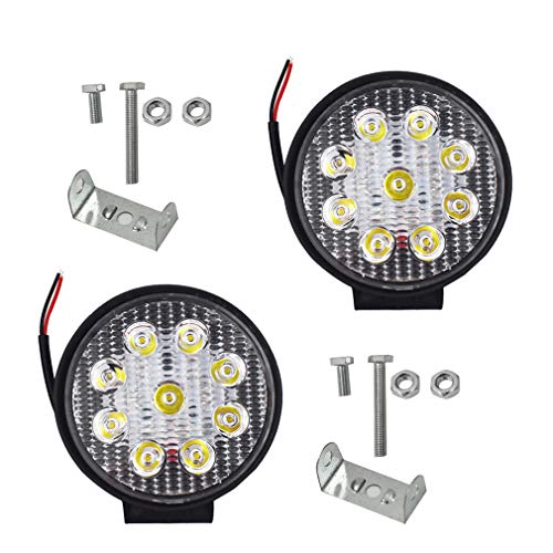 10x 4inch 27W Round LED Work Lights Pod SPOT Beam Offroad Fog Driving Light 12V for Off Road Vehicles, SUV, Trucks, UTE, ATV, Engineering Vehicles - Thumbnail 4
