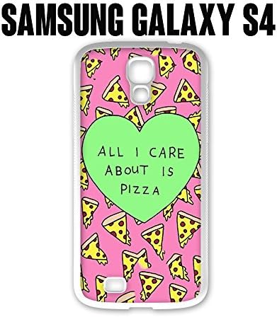 Phone Case Care About Pizza Funny Quote for Samsung Galaxy Note 4 Rubber Black (Ships from CA)