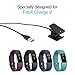 EveShine 2Pcs Fitbit Charge 2 Charger, 3.3ft/100cm Replacement USB Charger Charging Cable for Fitbit Charge 2 Smart Watch Tracker